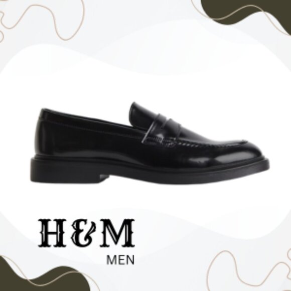H&M Classic Black Loafers – Men's Size 9 – Like New! - Picture 2 of 4